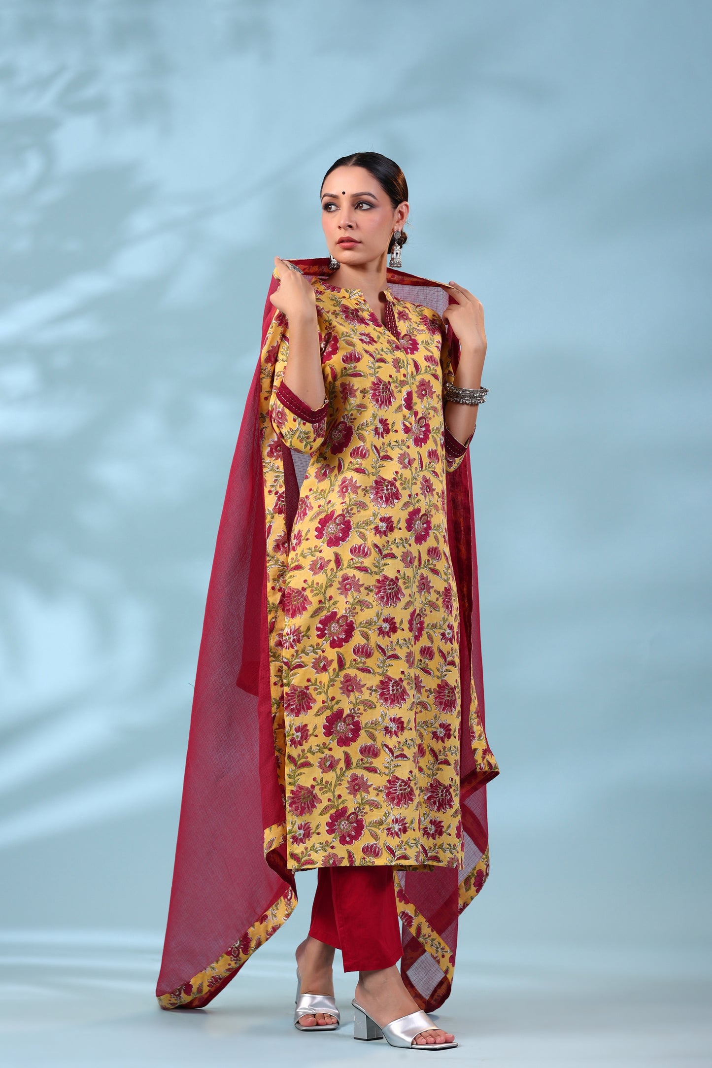 Basant Bahar Shirt Bottom Dupatta Set