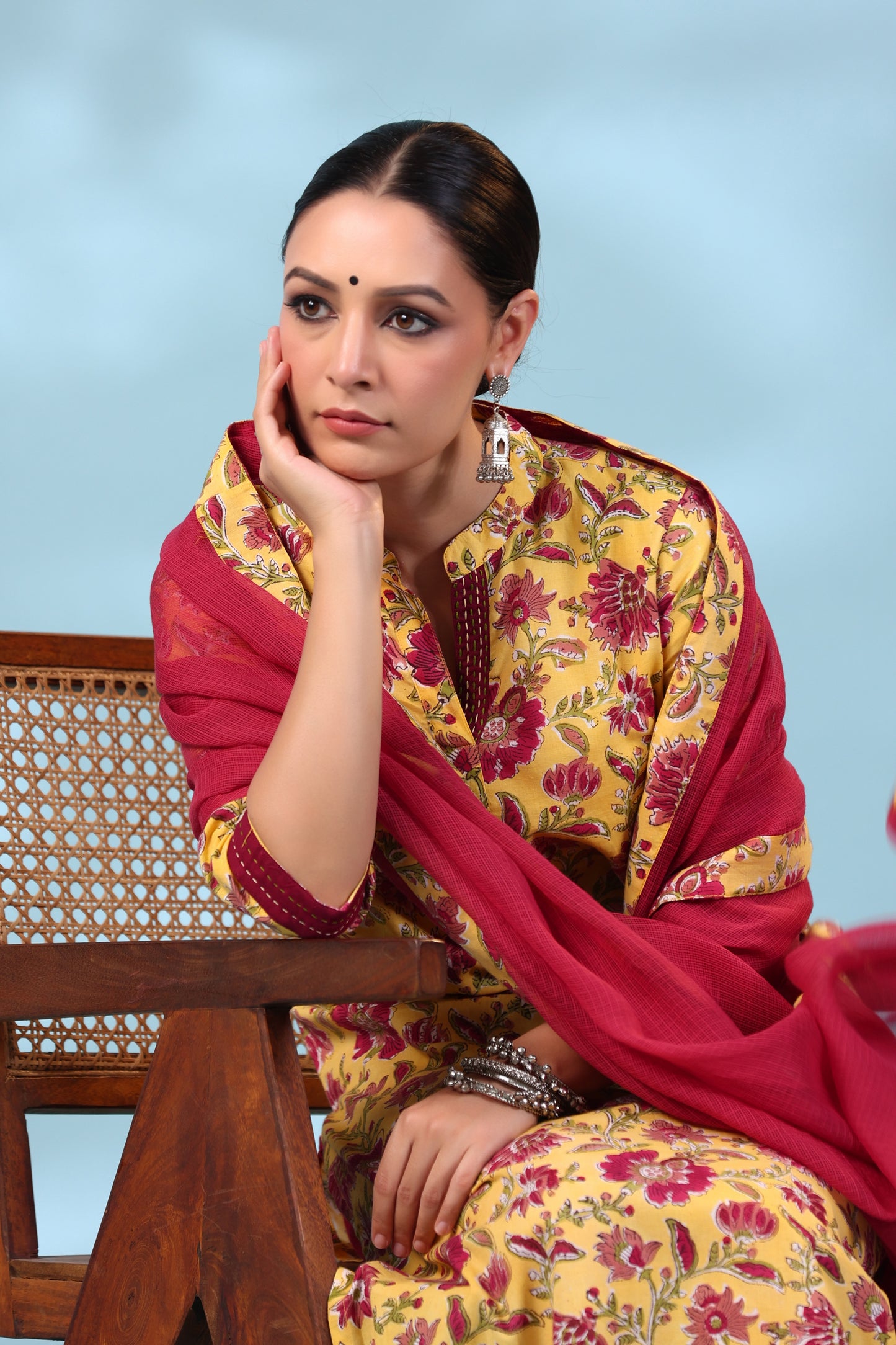 Basant Bahar Shirt Bottom Dupatta Set