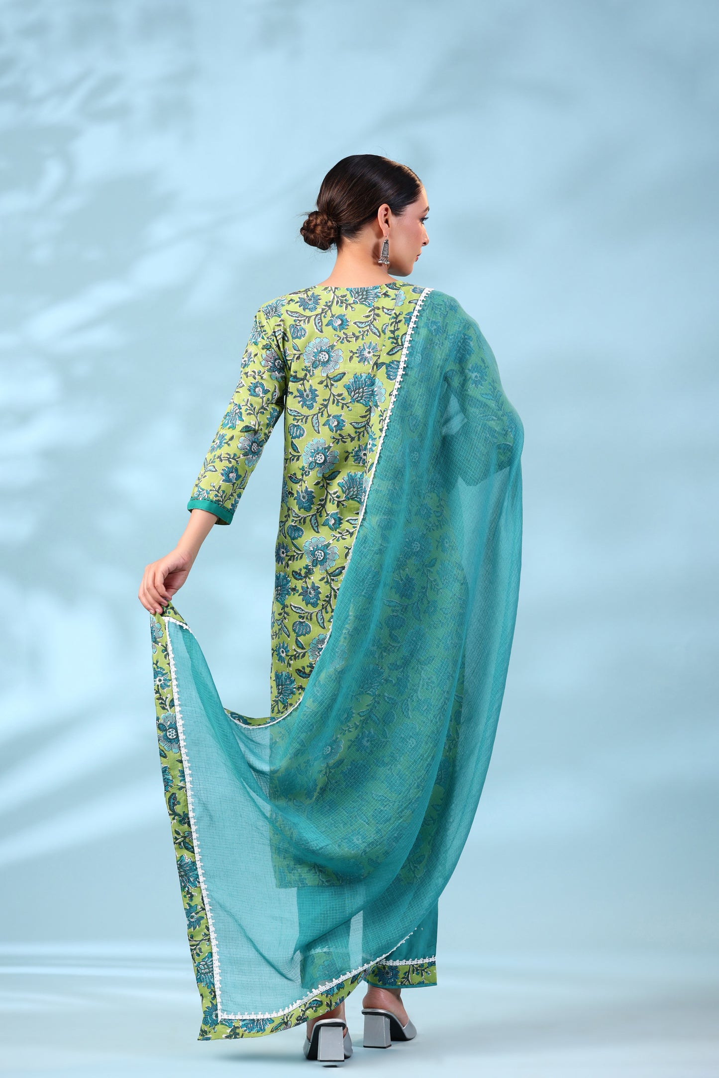 Haryali Shirt Bottom Dupatta Set
