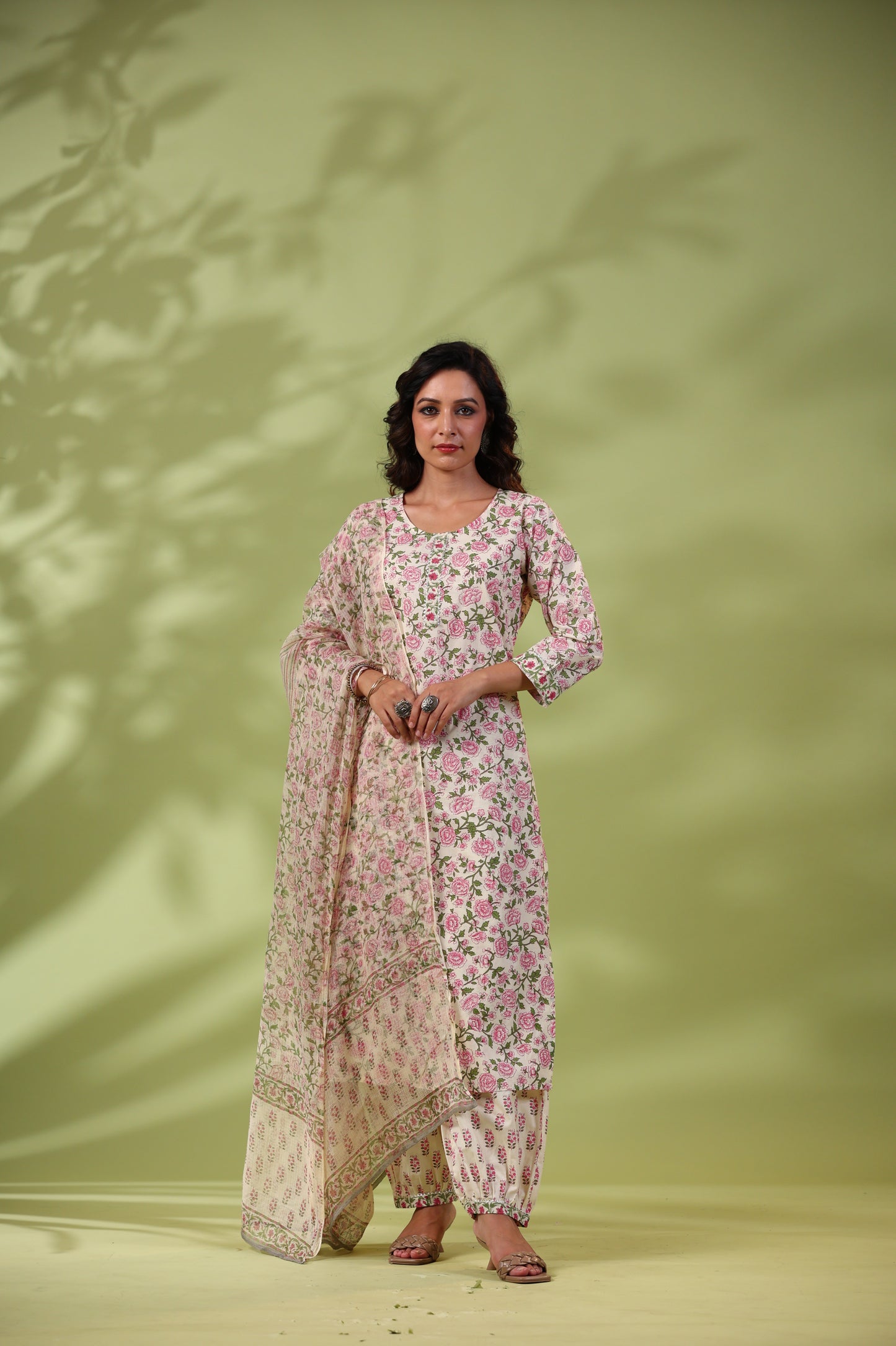 Phulwari Shirt Bottom Dupatta Set