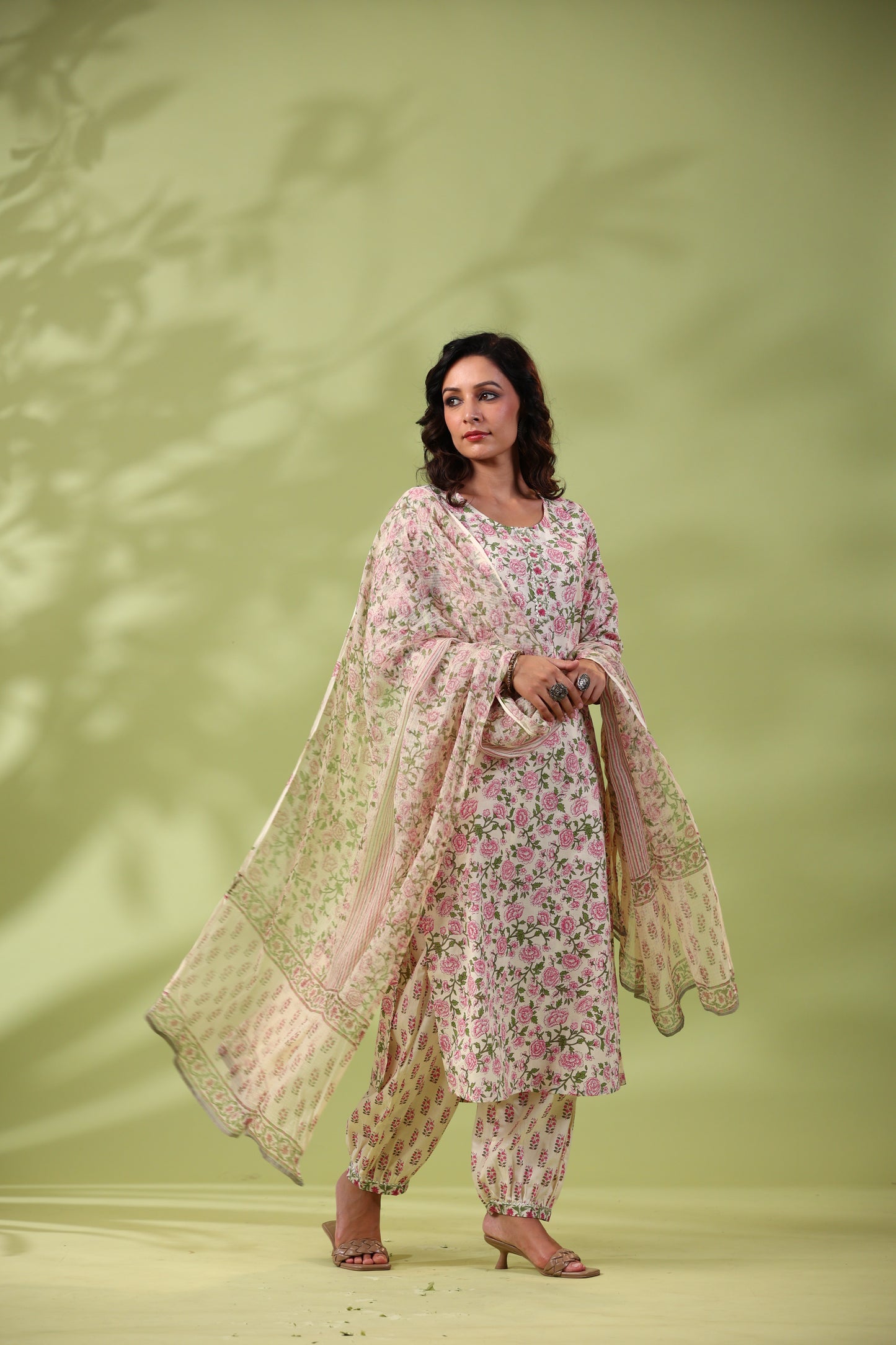 Phulwari Shirt Bottom Dupatta Set