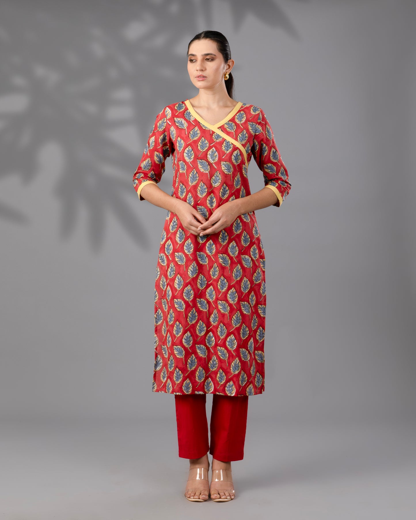Gulmohar handblock kurta set