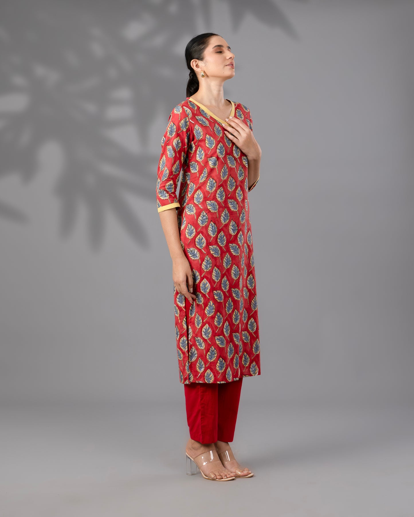 Gulmohar handblock kurta set