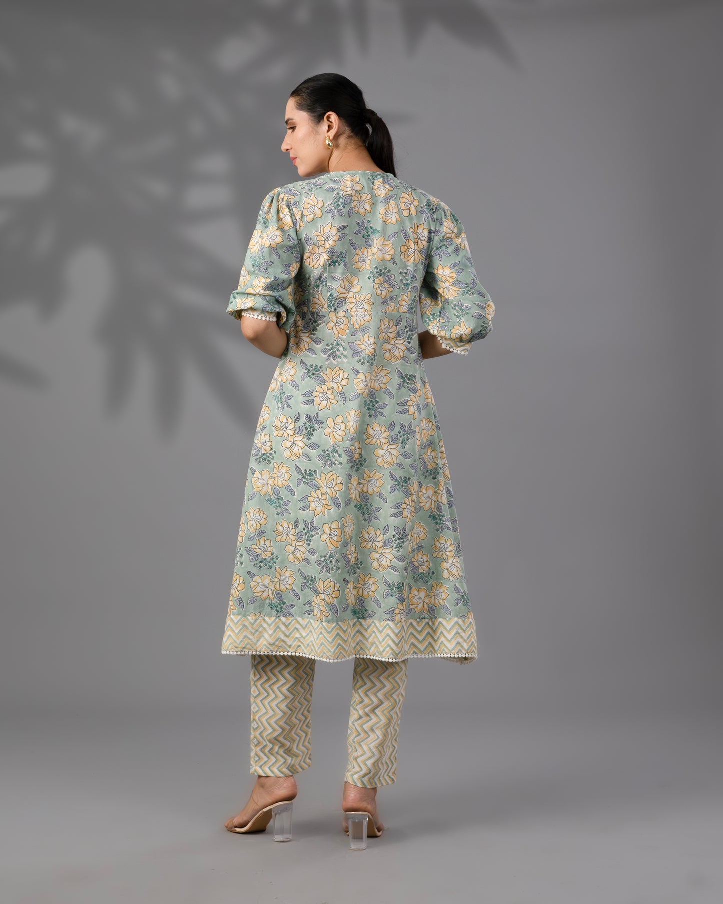 Nargis handblock kurta set