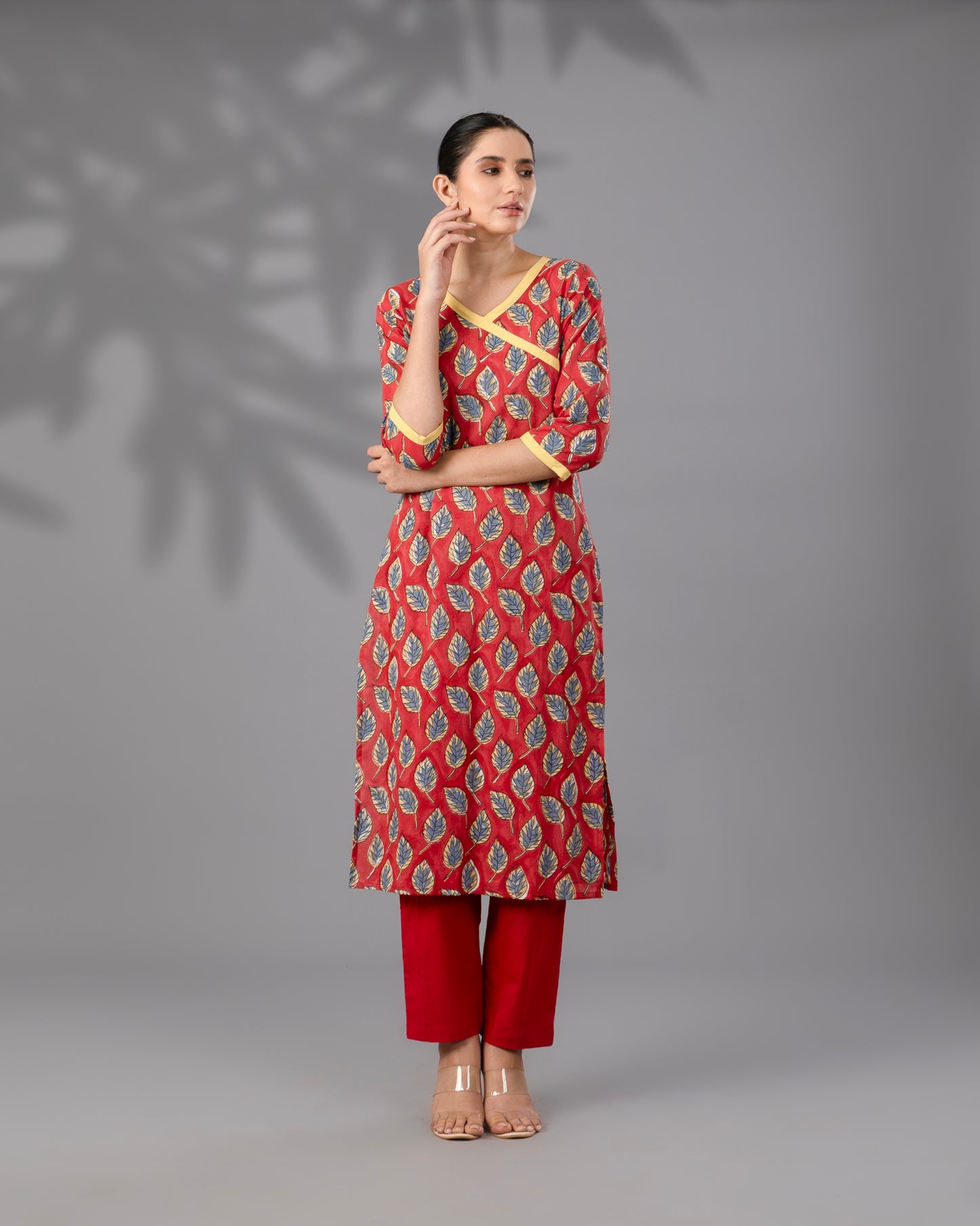 Gulmohar handblock kurta set