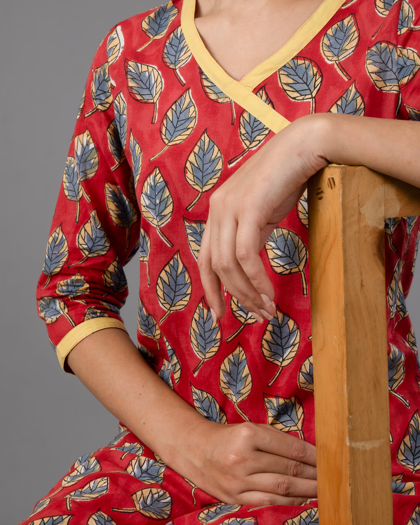 Gulmohar handblock kurta set