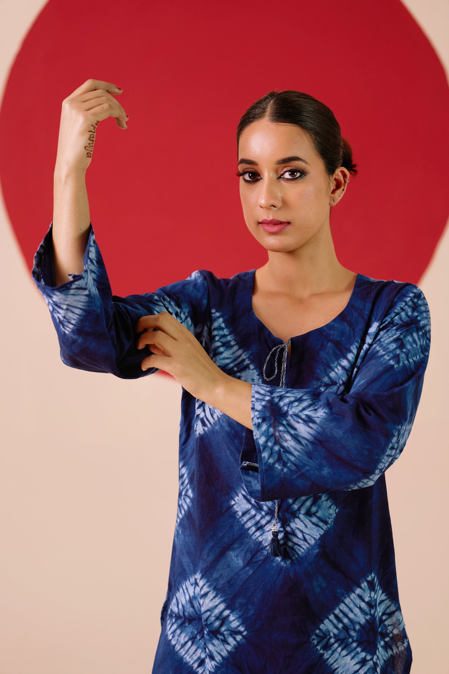 SHRI TIE & DYE STRAIGHT KURTA