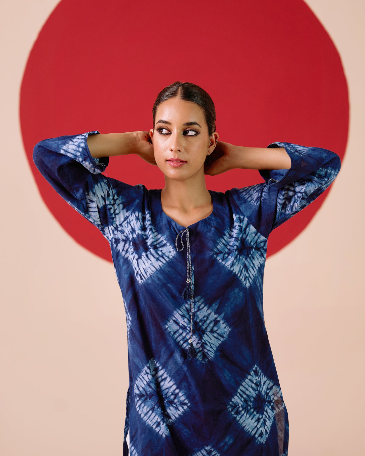 SHRI TIE & DYE STRAIGHT KURTA