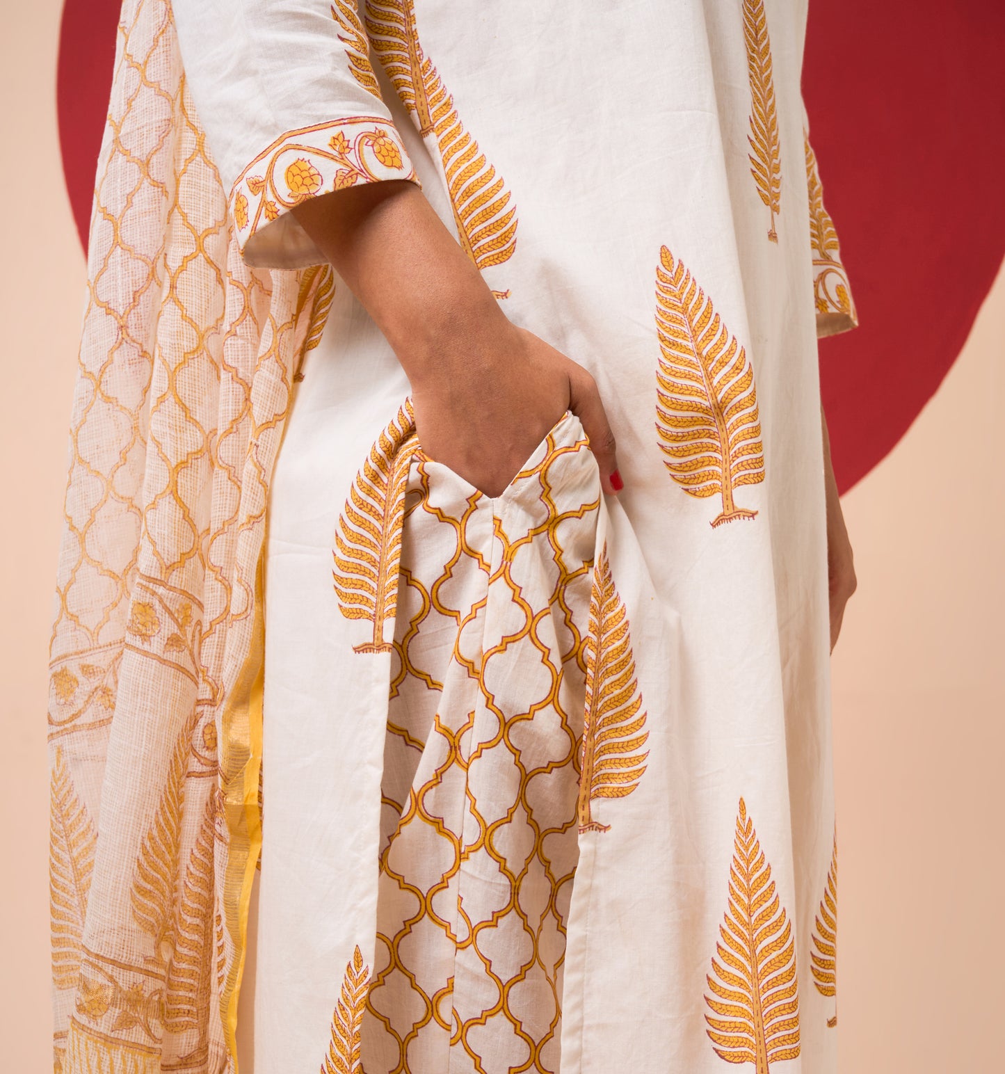 CHITRA HANDBLOCK STRAIGHT KURTA SET