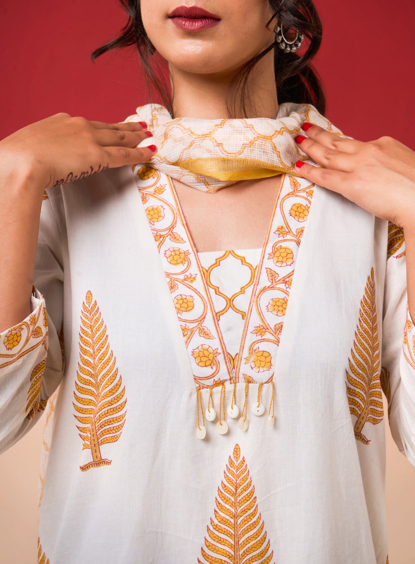 CHITRA HANDBLOCK STRAIGHT KURTA SET