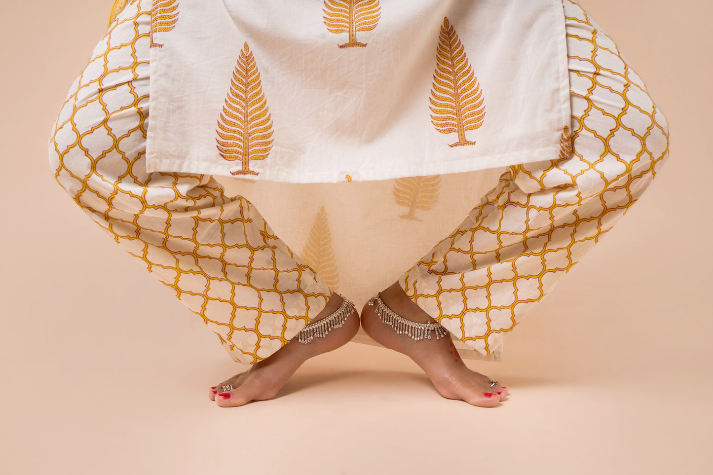 CHITRA HANDBLOCK STRAIGHT KURTA SET