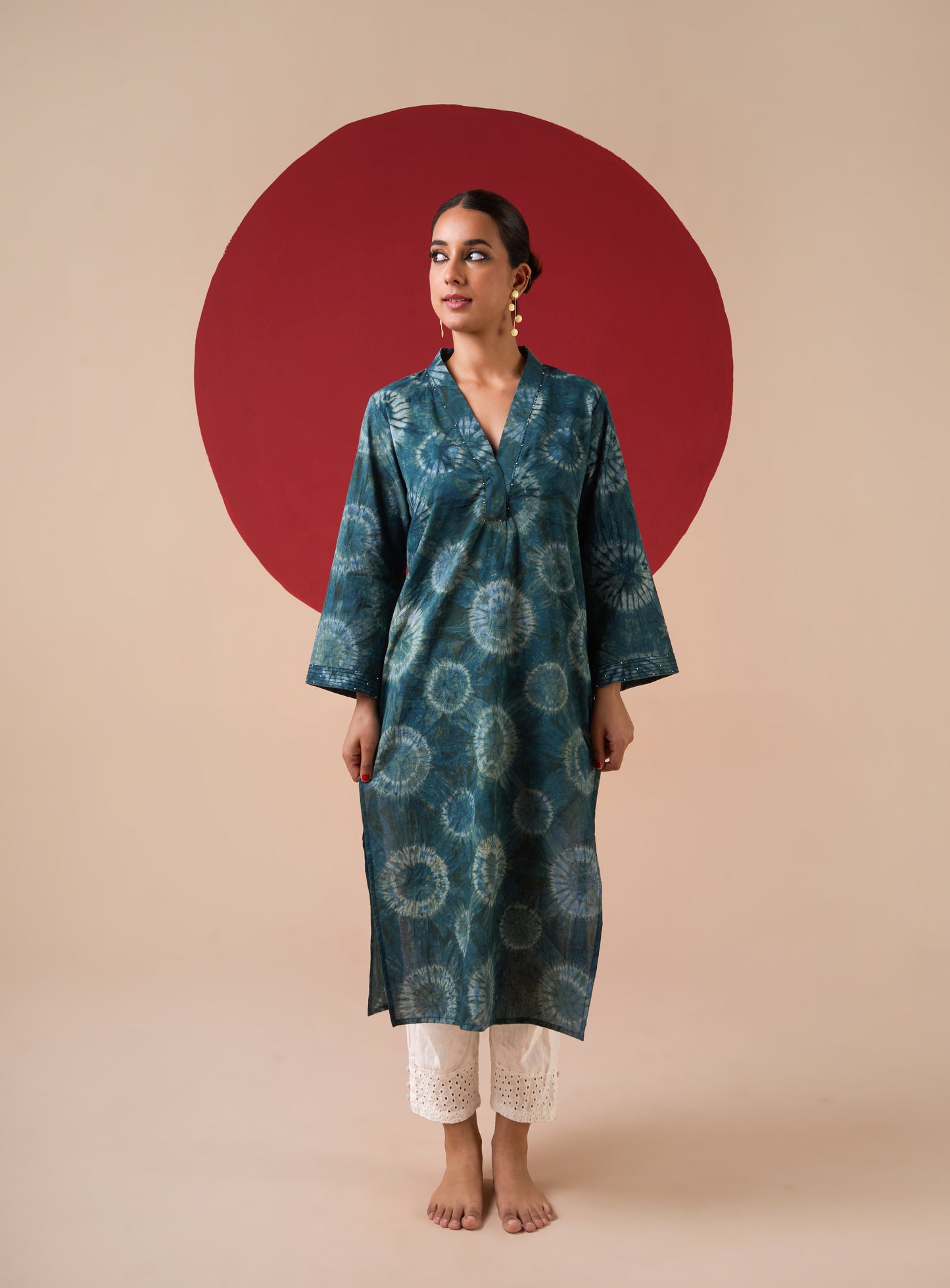 Neeti Tie And Dye Straight Kurta Set