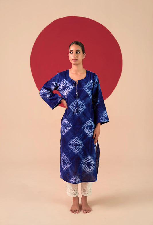 SHRI TIE & DYE STRAIGHT KURTA