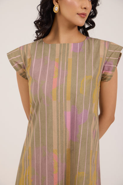 MATCHA CANDY RUFFLE MAXI DRESS