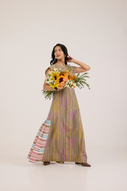 MATCHA CANDY RUFFLE MAXI DRESS