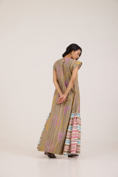 MATCHA CANDY RUFFLE MAXI DRESS