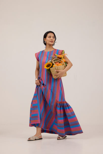 CANDY WAVE RUFFLE MAXI DRESS