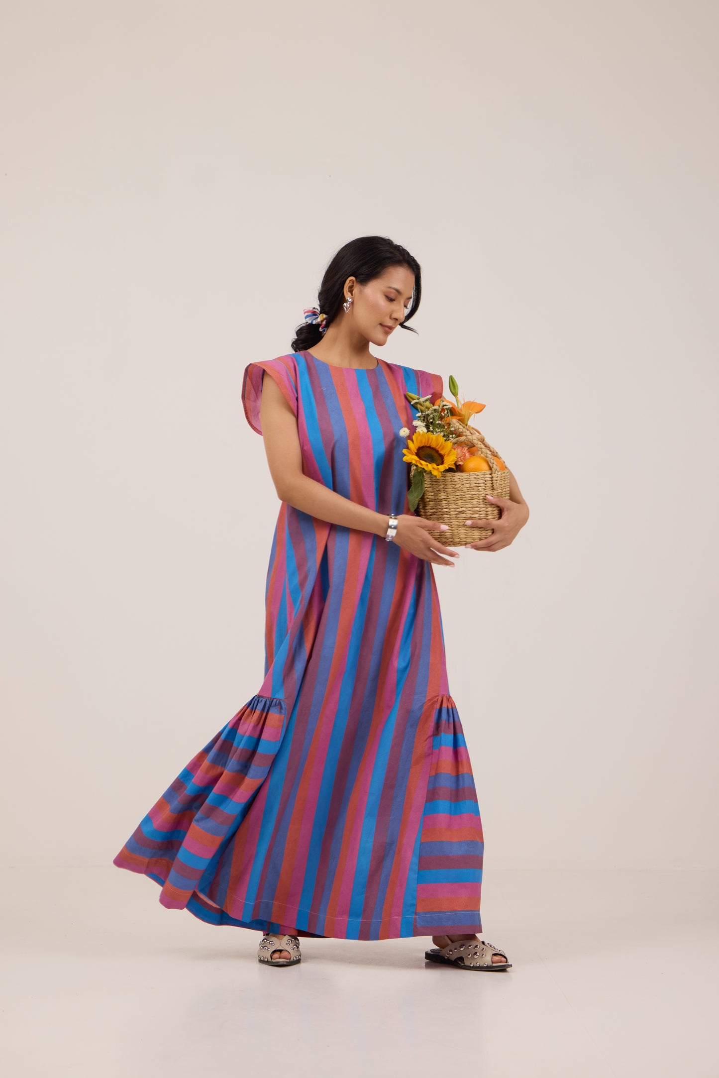 CANDY WAVE RUFFLE MAXI DRESS
