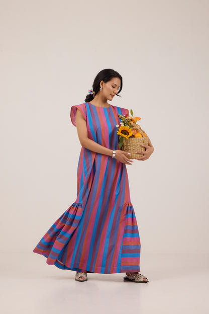 CANDY WAVE RUFFLE MAXI DRESS
