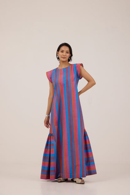 CANDY WAVE RUFFLE MAXI DRESS