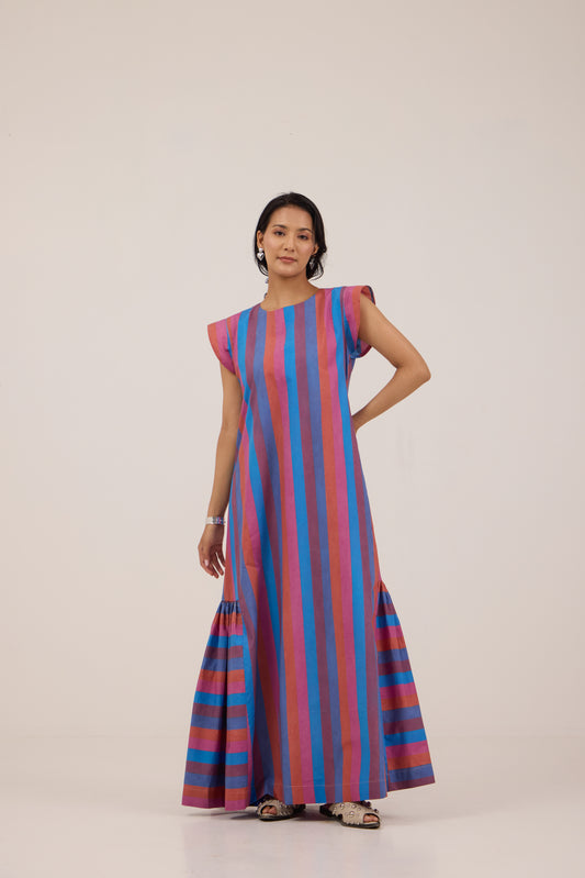 CANDY WAVE RUFFLE MAXI DRESS