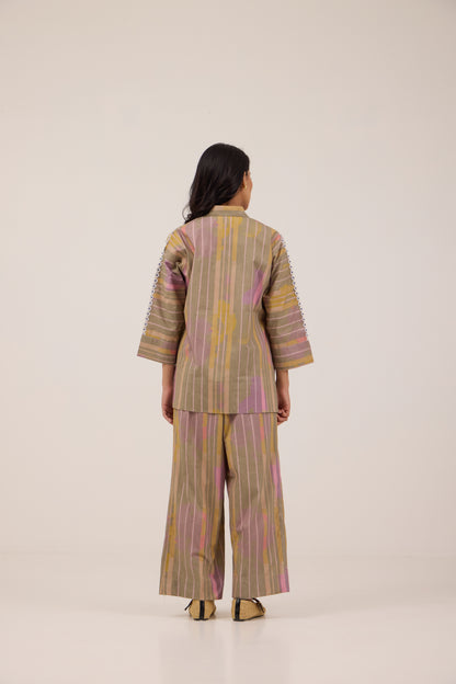 TOFFEE TRIMS PANTS COORD SET