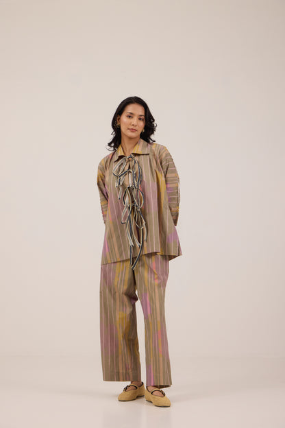 TOFFEE TRIMS PANTS COORD SET