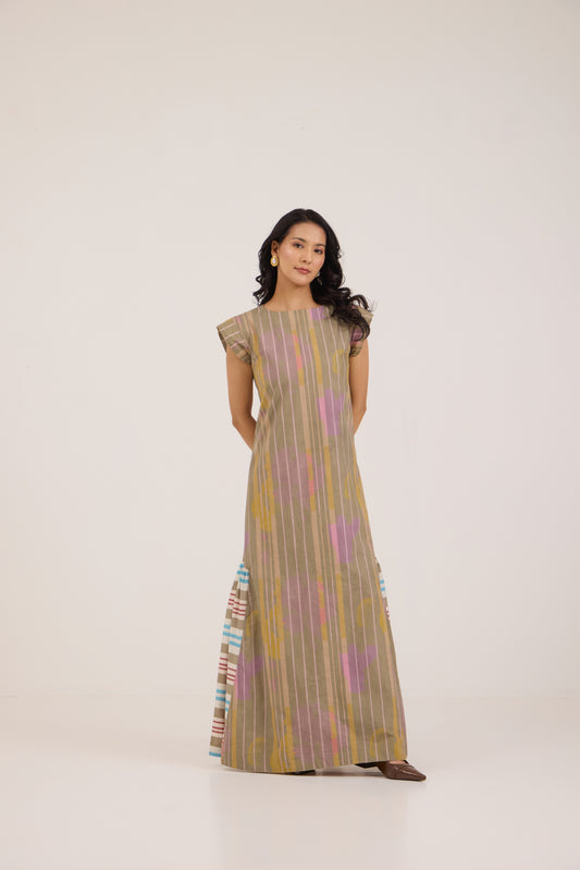 MATCHA CANDY RUFFLE MAXI DRESS