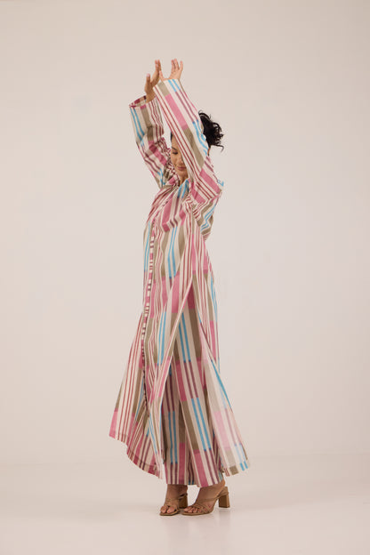 COTTON CANDY LONG SHIRT COORD SET