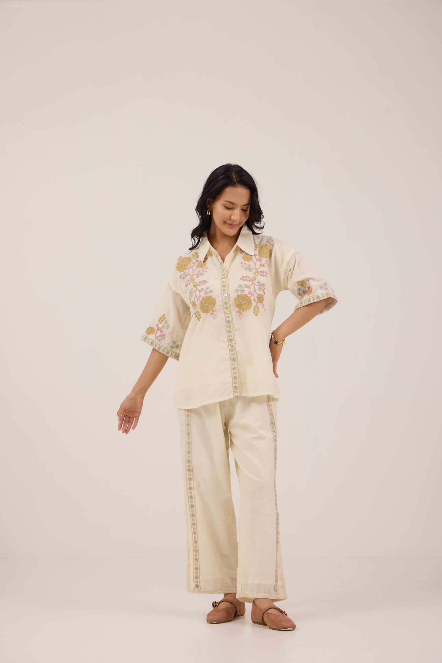 VANILLA POP EMBROIDERED COORD SET