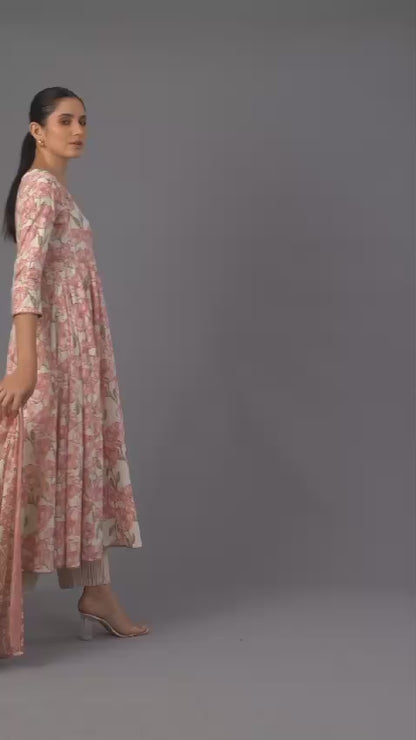 Kaner Anarkali Kurta Set